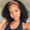 Dorsanee Hair Kinky Curly Headband Hair Wig human hair wigs