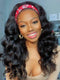 Dorsanee Headband Body Wave Human Hair Wigs No Gel No Glue Silk Scarf Beginner Friendly Wigs