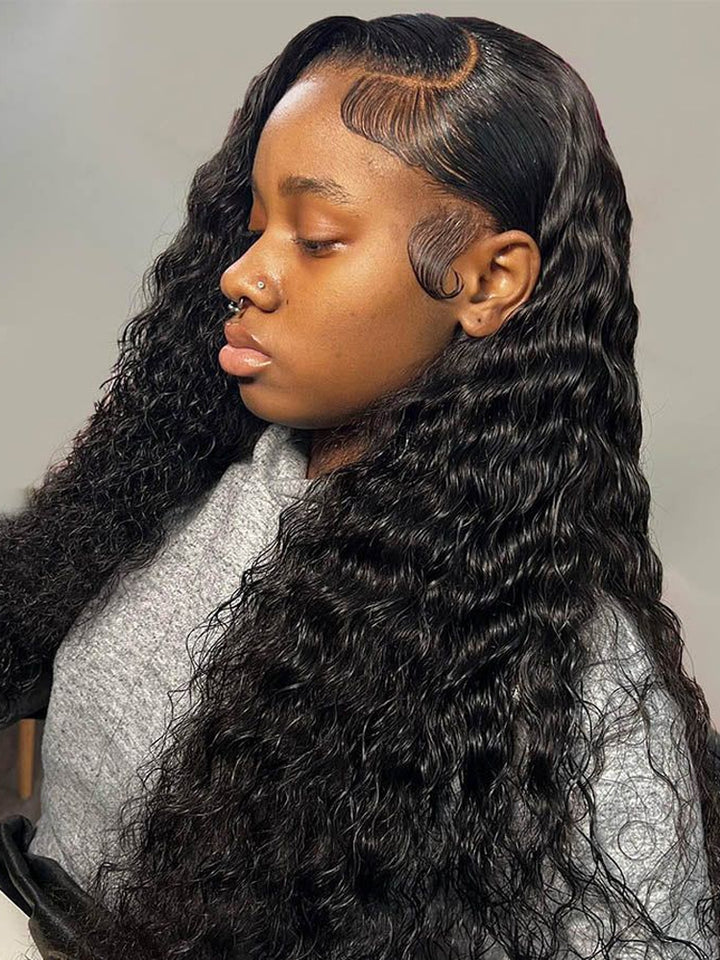 Deep Wave Transparent HD Lace Frontal Best Glueless Wigs Curly Natural Hair