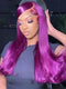 Dorsanee Purple Bone Straight 13x4 Lace Front Human Hair Wigs 200% Density