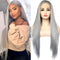 Dorsanee Hair Grey Colored 13x4 HD Lace Front Human Hair Wig Straight Brazilian Remy Hair