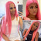 Dorsanee Hair Pink 13x4 Front Lace Wig Straight Brazilian 200% Density Human Hair Wig