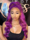 Dorsanee Purple 200% Density 13x4 Lace Front Body Wave Human Hair Wig