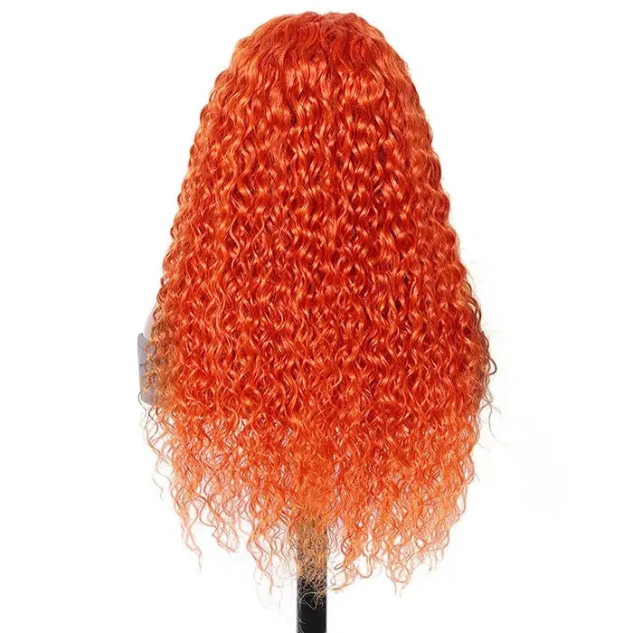 Dorsanee Hair Ginger Colored Water Wave 13x4 HD Human Hair Lace Wig Black Girl