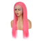 Dorsanee Hair Pink 13x4 Front Lace Wig Straight Brazilian 200% Density Human Hair Wig