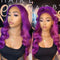 Dorsanee Hair Purple 13x4 Front Lace Wig Body Wavy Lace Front Brazilian Human Hair Wig