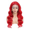 Dorsanee Hair Red Color Body Wave Transparent 13x4 Lace Front Wig Human Hair Wig