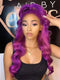 Dorsanee Purple 200% Density 13x4 Lace Front Body Wave Human Hair Wig