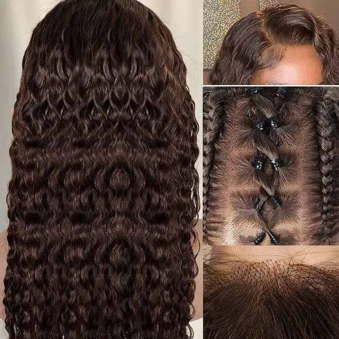 Dorsanee hair jery curly brown 13x4/5x5 HD lace front human hair wigs