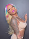 Dorsanee Multi Color Red Lavender Yellow Pink Blue 200 Density 13x4 Lace Front Human Hair Wigs