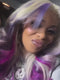 Dorsanee Ombre Gray Blonde Purple Skunk Stripe 13x4 Lace Front Human Hair Wigs