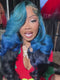 Dorsanee Peekaboo Light Dark Deep Blue Human Hair Wig 13x4 Lace Front Human Hair Color Wigs