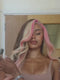 Dorsanee Blonde With Pink Skunk Stripe Brown Streak 13x4 Lace Front Human Hair Wig