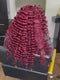 Dorsanee Bouncy 99J Red Wand Curls 13x4 Lace Front Virgin Human Hair Wigs