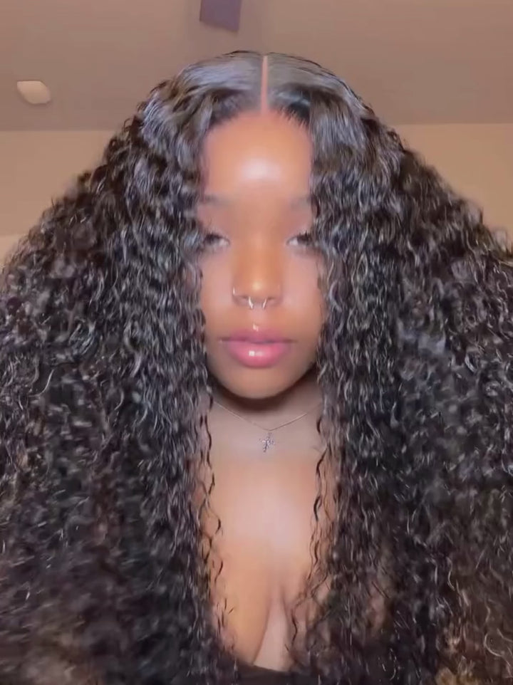 Dorsanee Buy 1 Get 2 Color Black Honey Blonde 99J Red Peekaboo 4x4 Wear Go Glueless Lace Closure Kinky Curly Human Hair Wigs