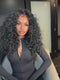 Dorsanee Crimped Deep Wave Curl 13X4 Lace Front Human Hair Wig 250 300 Density
