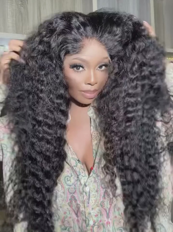 Dorsanee 250 300 Density Deep Wave Curly 13x4 Lace Front Virgin Human Hair Wigs