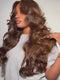 Dorsanee Chocolate Brown Body Wave 13x4 Lace Front Human Hair Wig