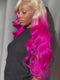 Dorsanee Ombre 613 Blonde Hot Pink Red 13x4 Lace Front Human Hair Wigs