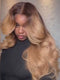 Dorsanee Ombre Brown Strawberry Honey Blonde 13x4 Lace Front Human Hair Wig