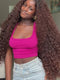 Dorsanee Dark Chocolate Brown Jerry Kinky Curly 13x4 Lace Front Human Hair Wigs 200 250 Density