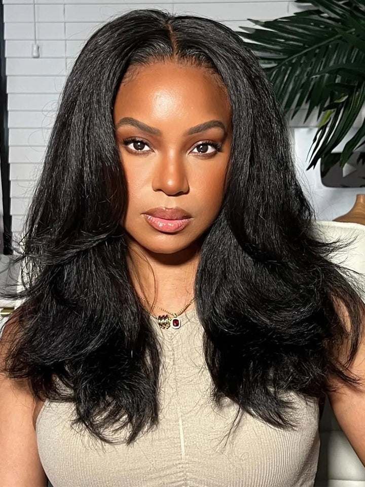 AlwaysAmeera Same Hairstyle THE MOST NATURAL LOOKING KINKY STRAIGHT CLOSURE WIG TUTORIAL |  DORSANEE HAIR