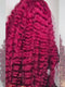 Dorsanee Burgundy Loose Deep Wave Wand Curls 13x4 Lace Front Virgin Human Hair Wigs