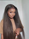 Dorsanee 250 300 Density Yaki Kinky Straight 13x4 Lace Front Human Hair Wigs