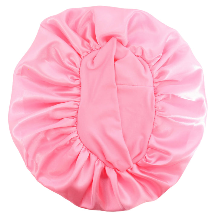 Wide-Brimmed Satin Nightcap Hair Hat