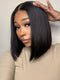 Dorsanee #1B Short Straight Hair Bob Wig 13x4/4x4 Lace Frontal 180% Density Human Hair Wigs