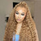 Dorsanee hair water wave #27 honey blonde  13×4 lace frontal human hair wigs