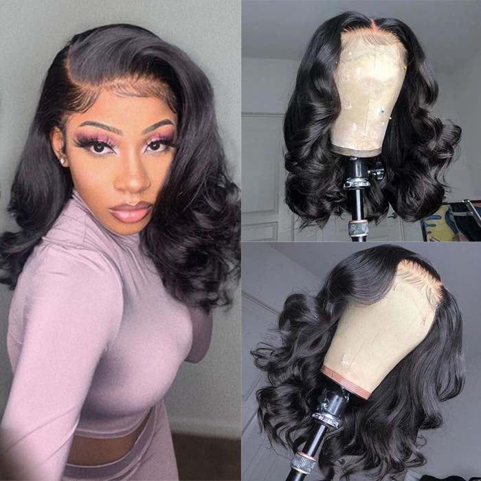 Two Wigs = $169 | 14" 13x4 Lace Front Body Wave Bob Wig + 14" 13x4 Lace Front Jerry Curly Bob Wig