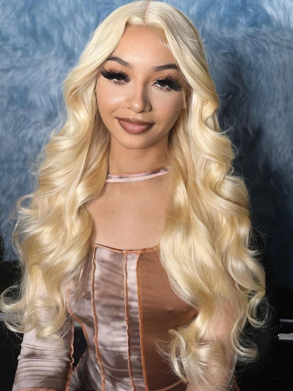 Dorsanee Honey Blonde Body Wave Hair Styles 613 Hair Color 13x4 HD Lace Front Human Hair Wigs