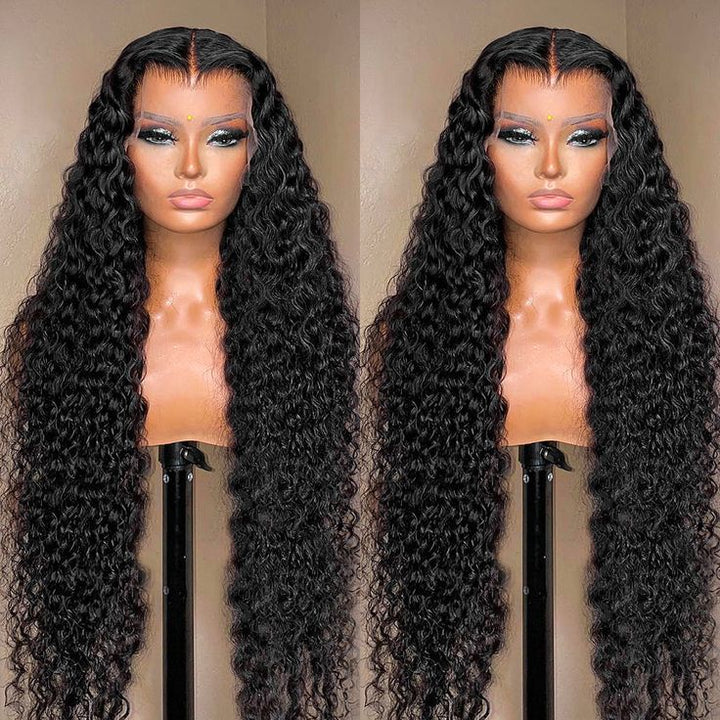 Two Wigs = $339 | 28" Natural Black Water Wave 13x4 Lace Front Wig + 16" #35 Body Wave 13x4 Lace Front Wig