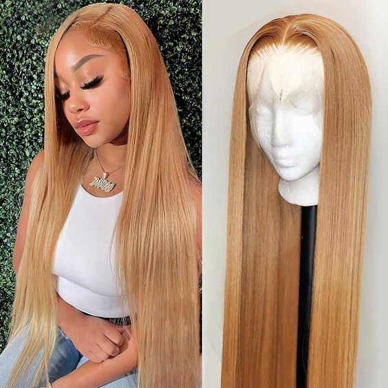 Two Wigs = $319 | 22" #P4/27 Highlight 13x4 Lace Front Straight Wig +22" #27 Honey Blonde 13x4 Lace Front Straight Wig