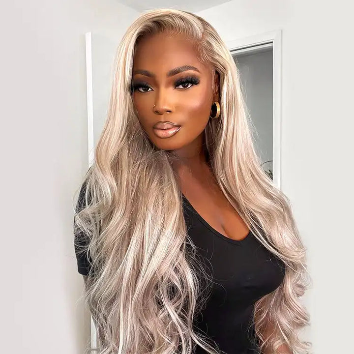 Dorsanee Hair Blonde Highlight #P18/613 Body Wave 13x4 Lace Front Human Hair Wigs