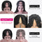 Dorsanee hair jerry curly V part short bob wigs