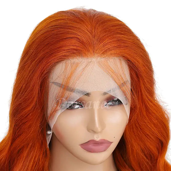 Dorsanee hair body wave ginger orange 5x5/13×4 HD lace frontal natural human hair wigs