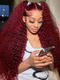 13x4_Transparent_Lace_Front_Wig_99j_Hair_Color_Burgundy_Curly_Real_Hair