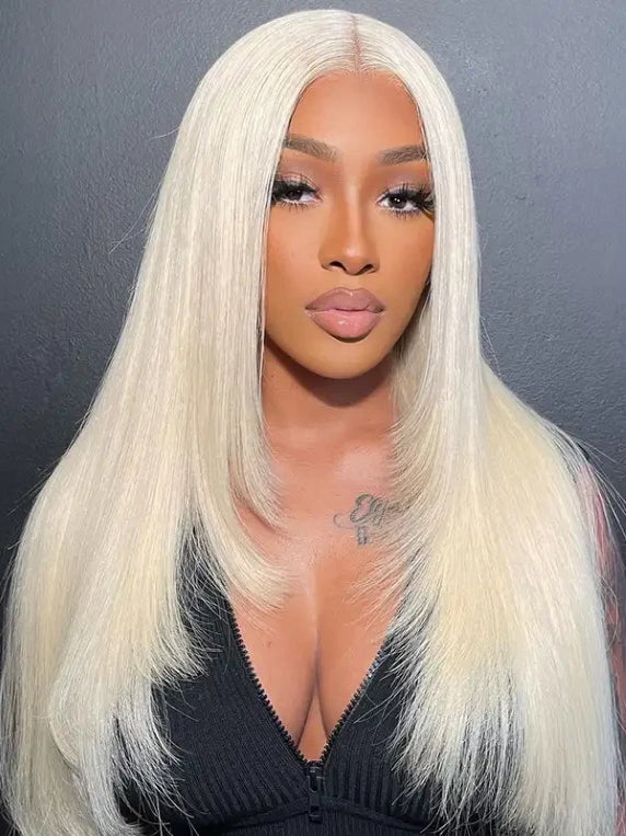 Dorsanee Layered Butterfly Haircut 613 Blonde 13x4 Lace Front Straight Wig