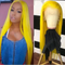Dorsanee Hair Yellow Color Straight 13x4 Lace Front Wig For Black Women Human Hair Wig
