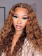 Dorsanee P4/27 Brown Highlight Water Wave 13x4/6×4 Pre-plucked Wear & Go Glueless Wig