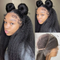 Dorsanee Hair 13x6 Kinky Straight Transparent Lace Front Wig 100% Virgin Human Hair Wig