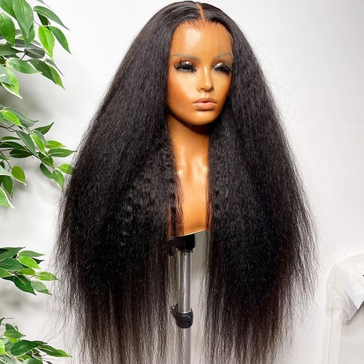 Dorsanee Hair 360 Kinky Straight Pre-plucked Hair SKINLIKE Real HD Lace Full Frontal Human Hair Wig