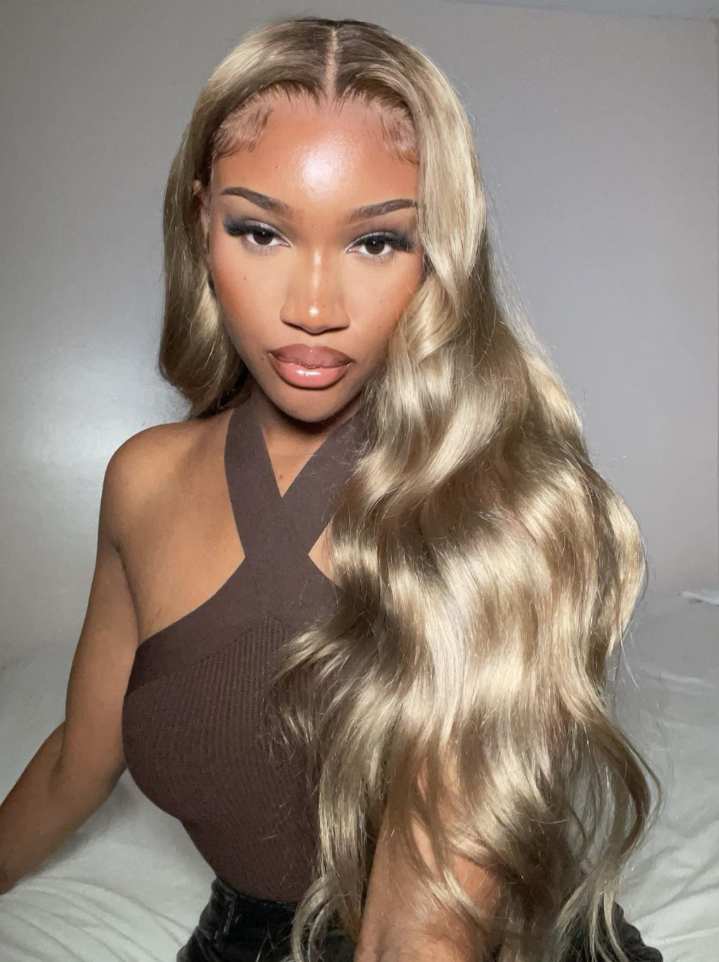 Dorsanee 200 Density Dark Neutral Blonde 13x4 Lace Front Body Wave Human Hair Wigs