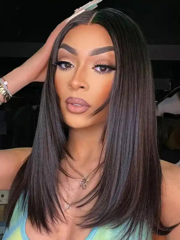 Dorsanee 5x5 Transparent Lace Closure Butterfly Haircut Straight Layered Wig