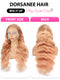 Dorsanee Milk Tea Brown With Pink Blonde Highlight 13x4 HD Lace Front Body Wave Hair Wig