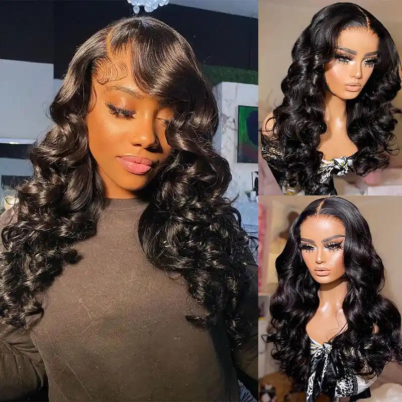 Dorsanee Hair 13x4 HD Lace Front Wig Pre-plucked Loose Wave Human Hair Wig for black woman