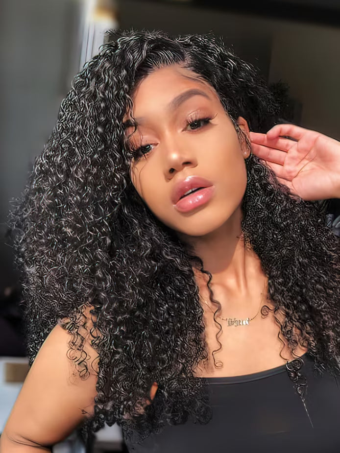 Dorsanee Jerry Curly 13x4 HD Lace Front Natural Color For Black Women Brazilian Human Hair Wig