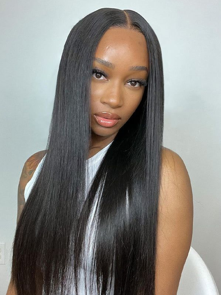 22inch HD Lace Wigs Human Hair Straight Transparent Lace Front Wigs